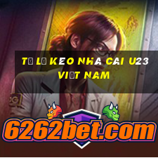 tỷ lệ kèo nhà cái u23 việt nam