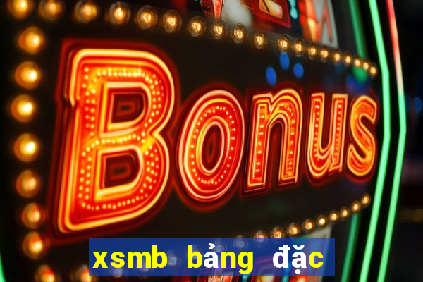 xsmb bảng đặc biệt tuần