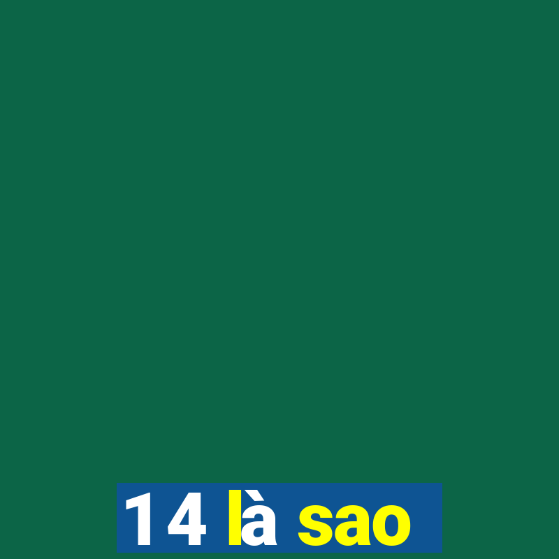 1 4 là sao