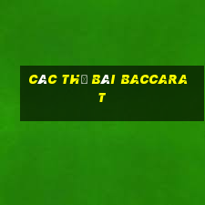 các thế bài baccarat