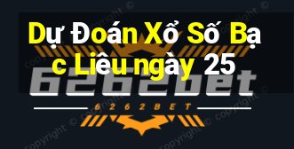 Dự Đoán Xổ Số Bạc Liêu ngày 25