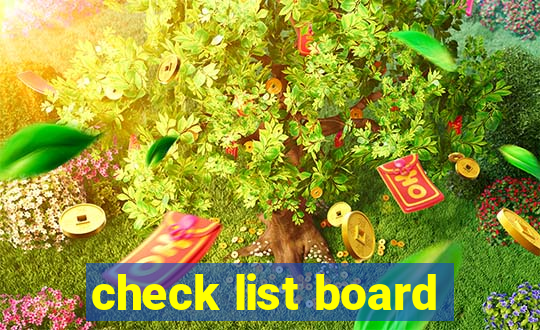 check list board