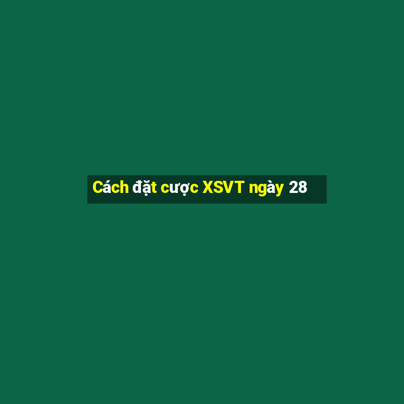 Cách đặt cược XSVT ngày 28