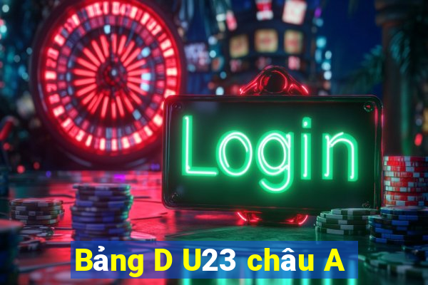 Bảng D U23 châu A