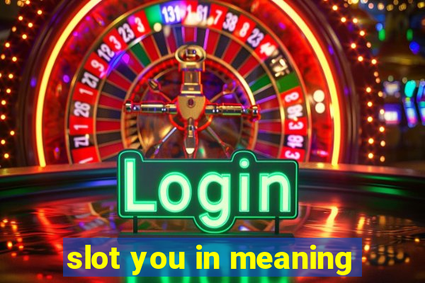 slot you in meaning