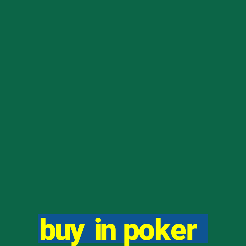 buy in poker