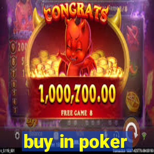 buy in poker