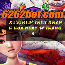 xổ số kiến thiết khánh hòa ngày 14 tháng 9