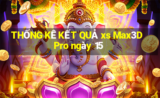 THỐNG KÊ KẾT QUẢ xs Max3D Pro ngày 15