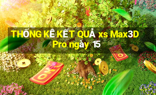 THỐNG KÊ KẾT QUẢ xs Max3D Pro ngày 15