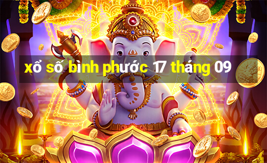 xổ số bình phước 17 tháng 09