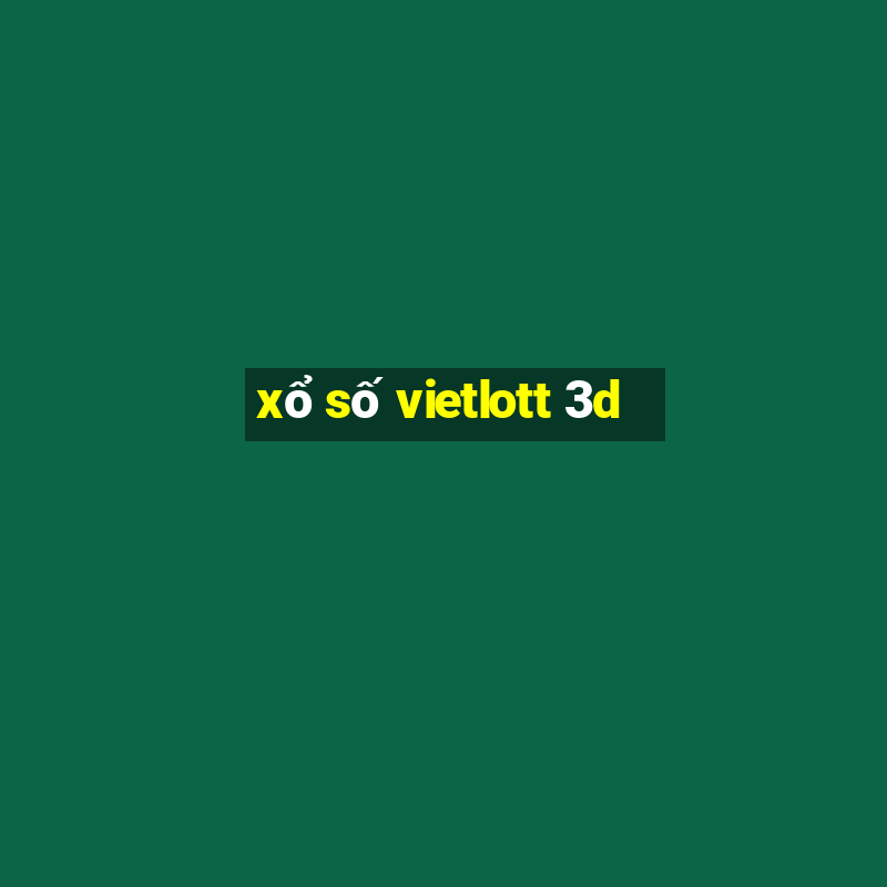 xổ số vietlott 3d