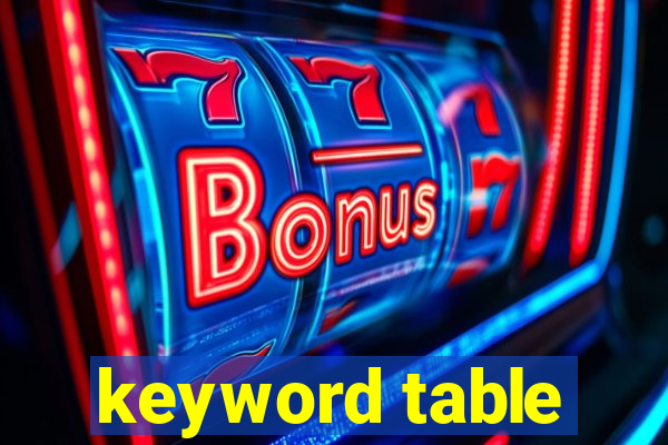 keyword table