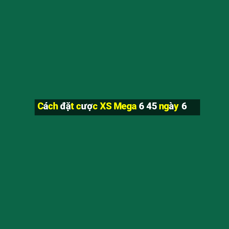 Cách đặt cược XS Mega 6 45 ngày 6