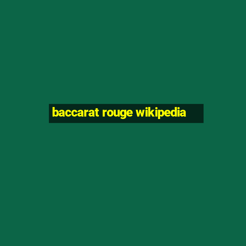 baccarat rouge wikipedia