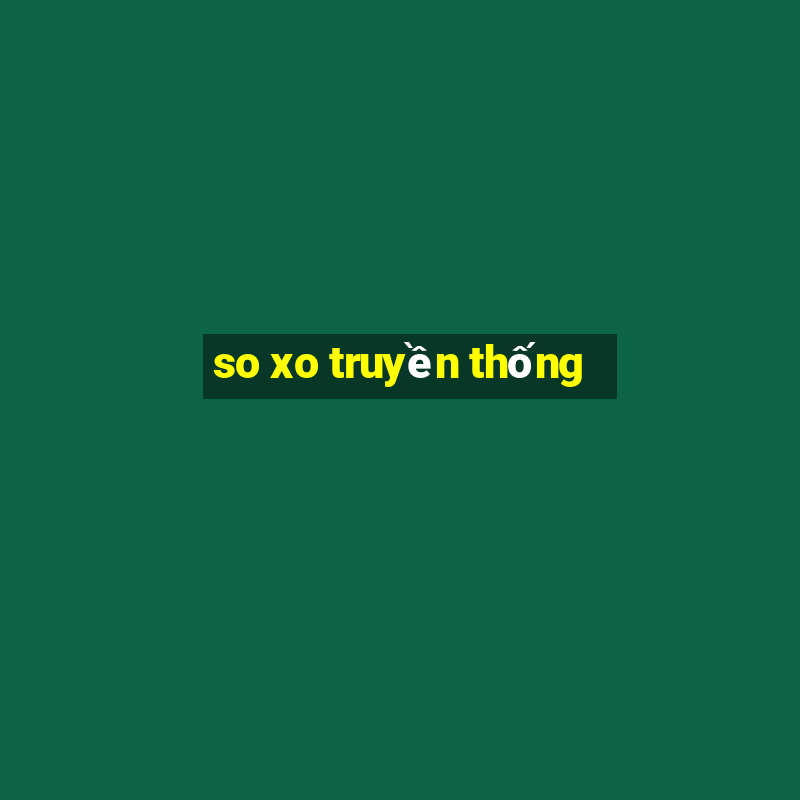 so xo truyền thống