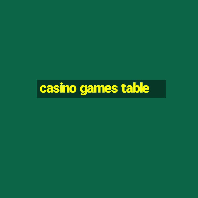 casino games table