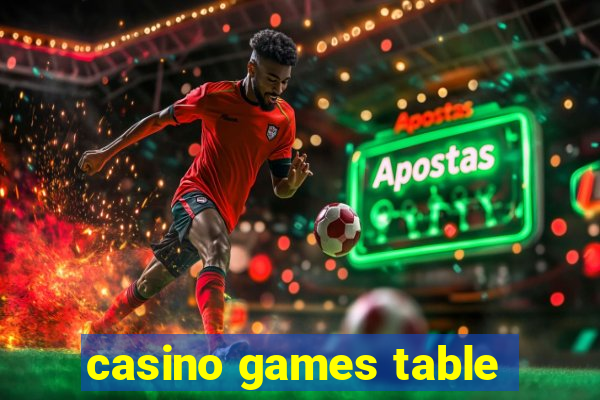 casino games table