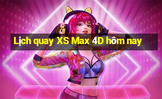 Lịch quay XS Max 4D hôm nay