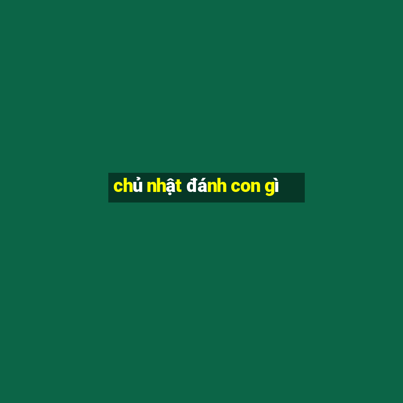 chủ nhật đánh con gì