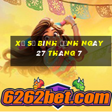 xổ số bình định ngày 27 tháng 7