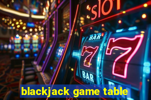 blackjack game table