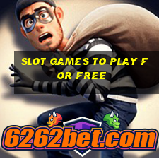 slot games to play for free