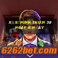 xổ số ninh thuận 30 ngày gần đây