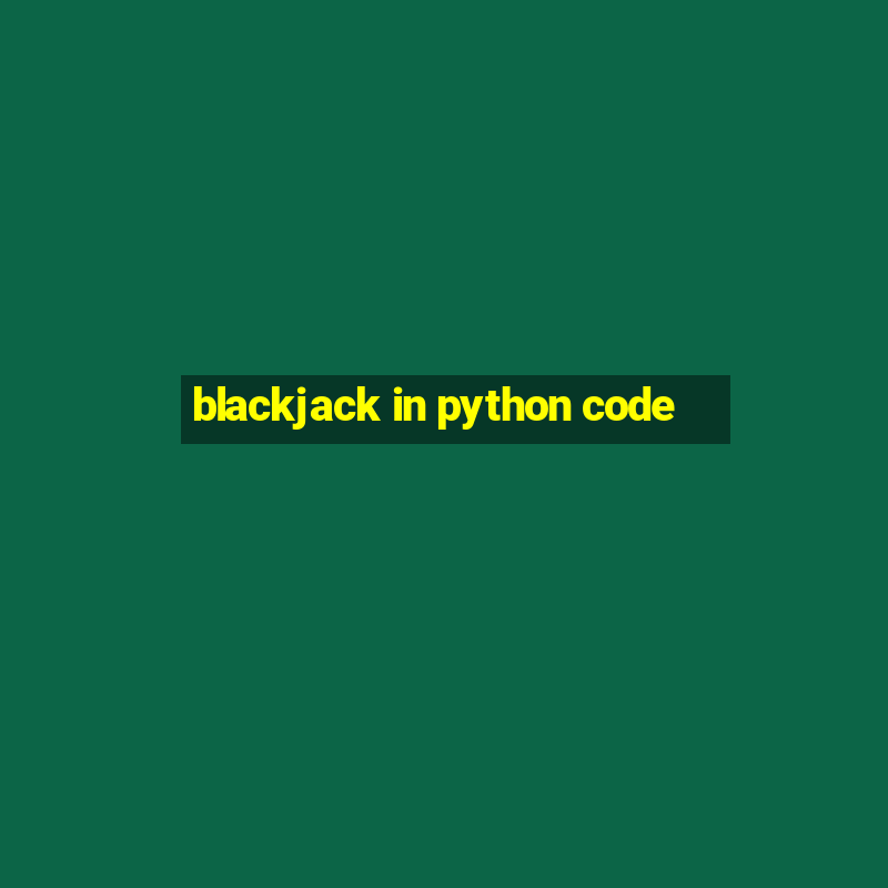 blackjack in python code