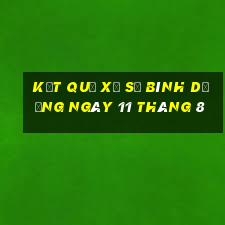 kết quả xổ số bình dương ngày 11 tháng 8