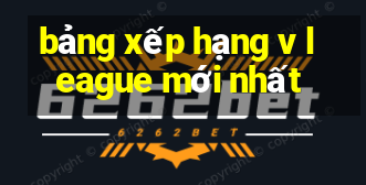 bảng xếp hạng v league mới nhất