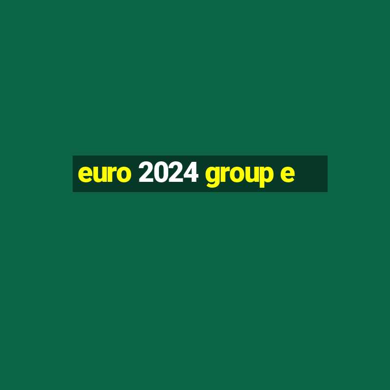 euro 2024 group e