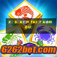 xổ số kiến thiết hôm quả