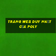 Trang web duy nhất của Poly