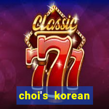 choi's korean restaurant menu