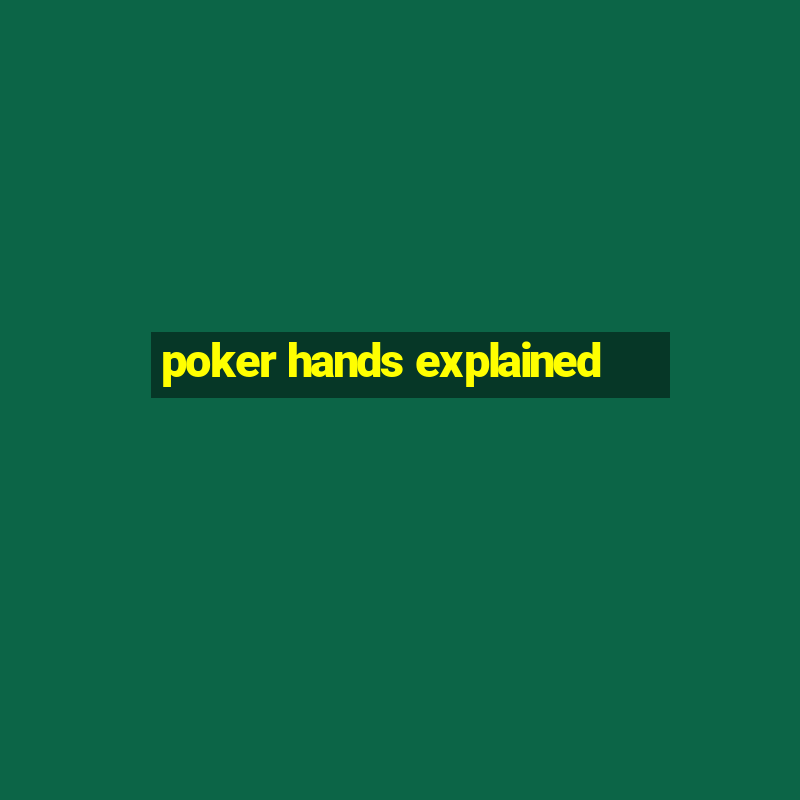 poker hands explained