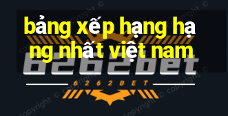 bảng xếp hạng hạng nhất việt nam