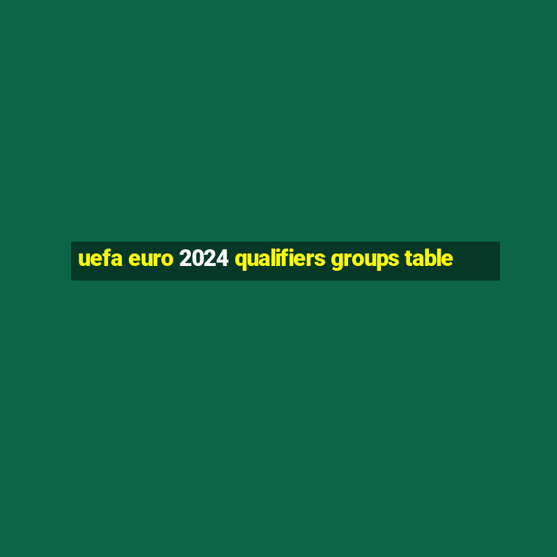 uefa euro 2024 qualifiers groups table