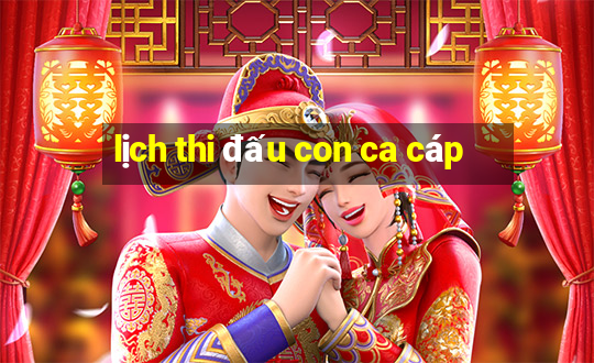 lịch thi đấu con ca cáp