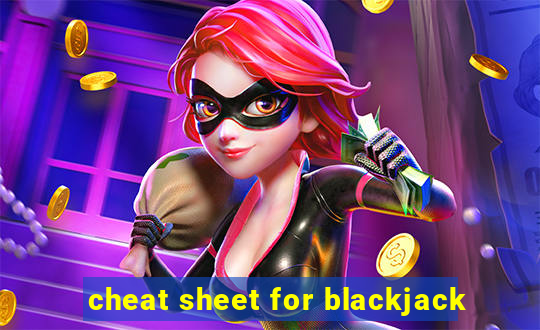 cheat sheet for blackjack