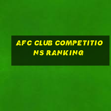 afc club competitions ranking