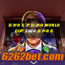 bảng xếp hạng world cup 2024 bảng b