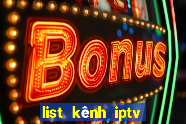 list kênh iptv mới nhất 2020