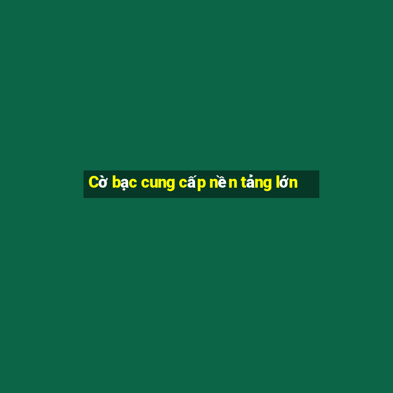 Cờ bạc cung cấp nền tảng lớn