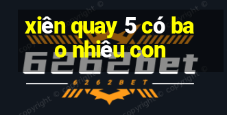 xiên quay 5 có bao nhiêu con