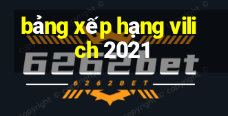 bảng xếp hạng vilich 2021