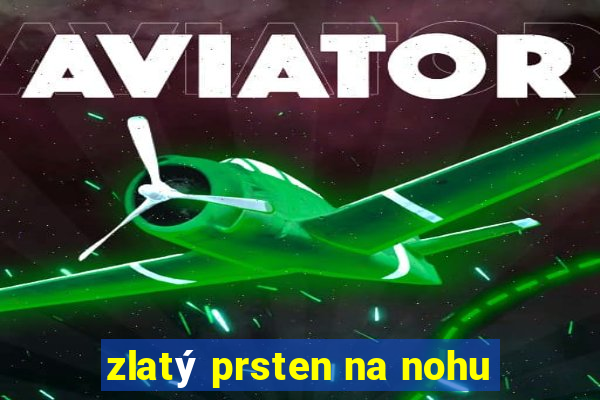 zlatý prsten na nohu