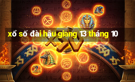 xổ số đài hậu giang 13 tháng 10