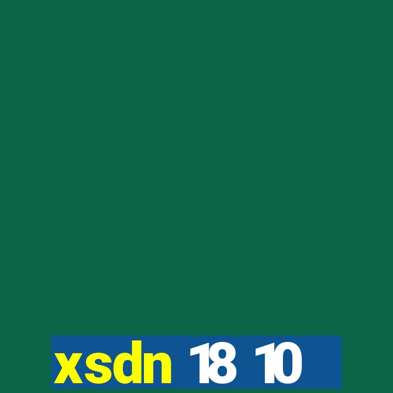 xsdn 18 10