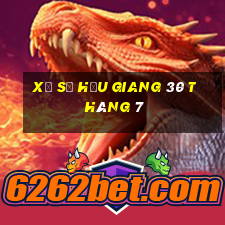 xổ số hậu giang 30 tháng 7